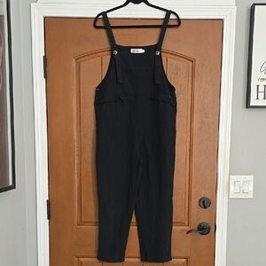 Stylish Black Women's Jeans Overalls